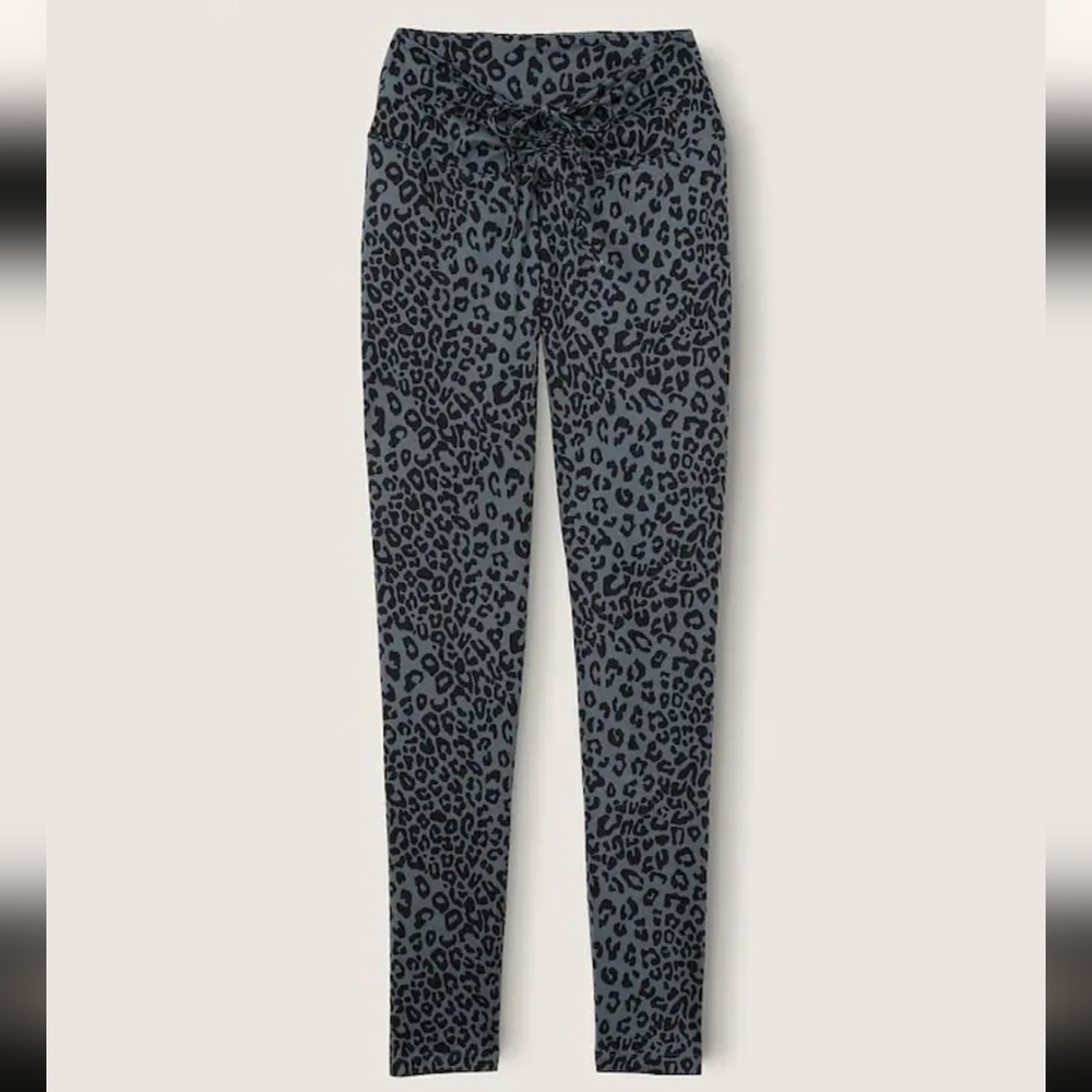 Victoria's Secret Adjustable Waist Ruched Leggings In Leopard Print - XXL
